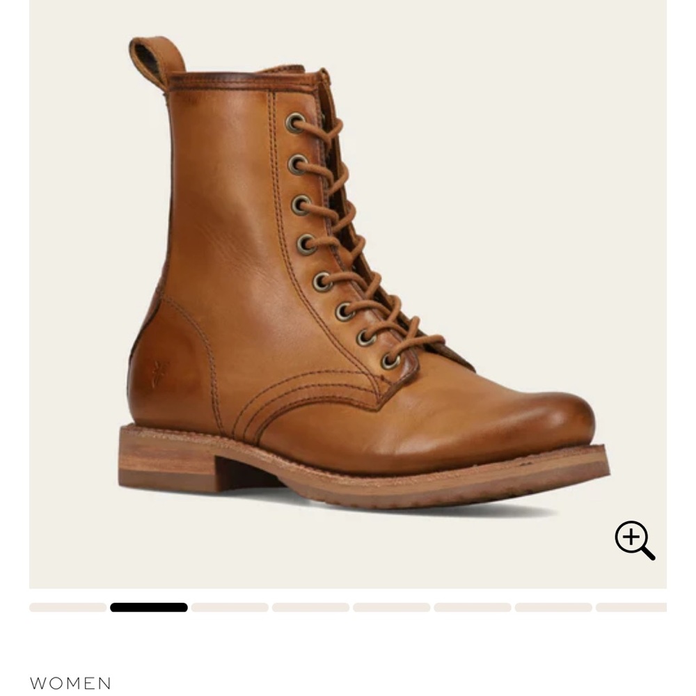 NEW size 9.5 Frye Women's Brown Lace Up Leather Boots with BOX color Whisky